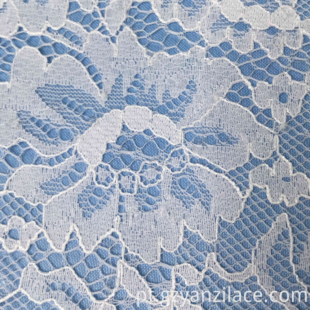 Chantilly Tulle Floral Lace Fabric for Dress